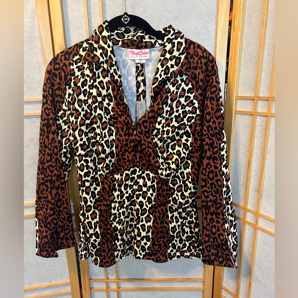 Pinup Couture Wild Animal Print Blouse